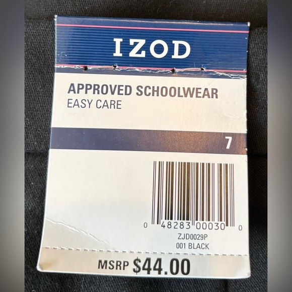 NWT Izod Approved Schoolwear Black Stretch Skinny Jeans, Size 7 - Picture 7 of 8